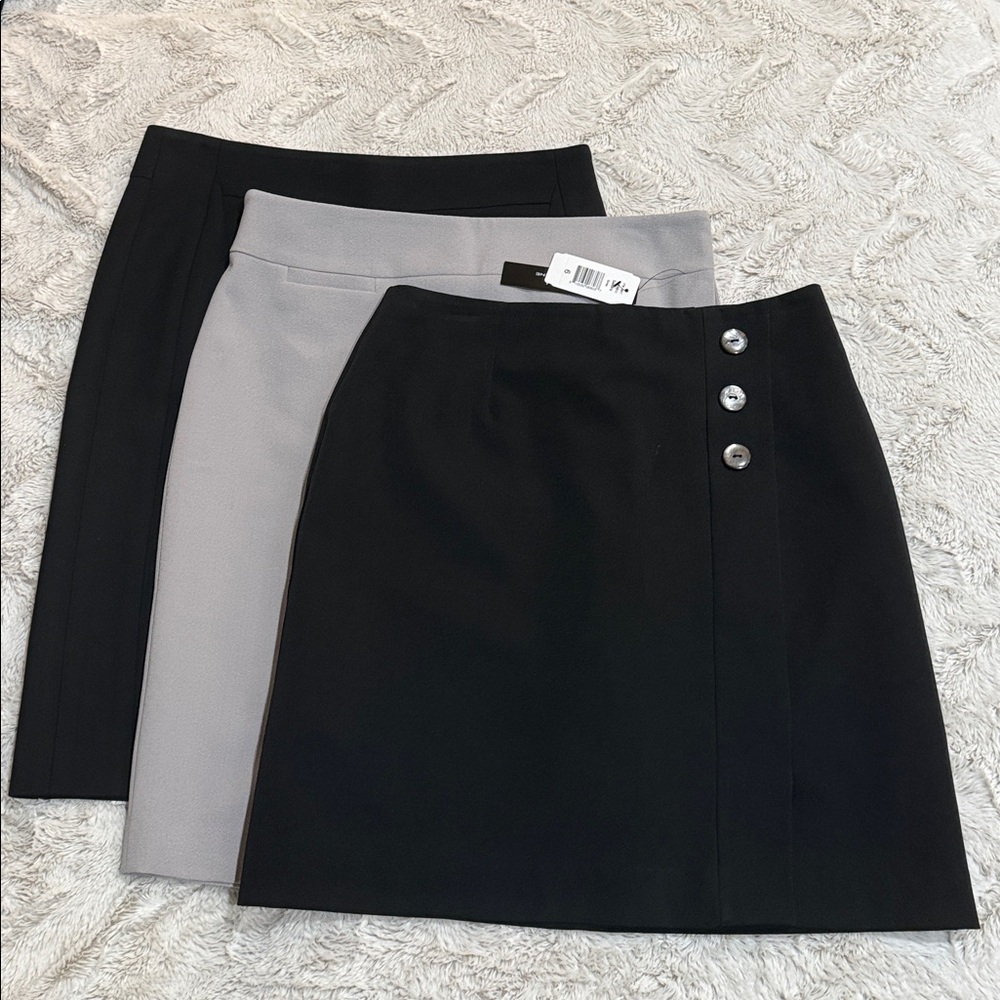 Classic Pencil Skirt bundle of 3 | Black & Gray | NWT | Fully lined |  size 6